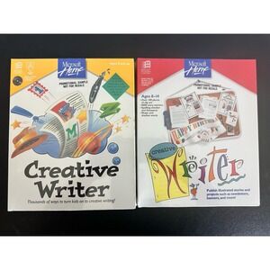 Microsoft Creative Writer Lot (1993 Floppy + 1994 CD-ROM) Sealed Promo MS Home